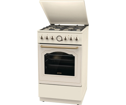 Kuchenka gazowo-elektryczna GORENJE GKS5B70CLI, Retro, AirFry, Programy Parowe, AquaClean, 50cm